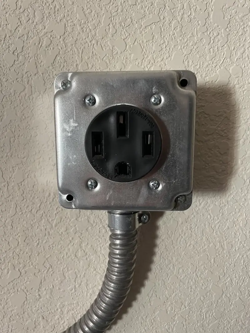 NEMA 14-50 outlet installed for Electrical Panel Upgrade in Trinity